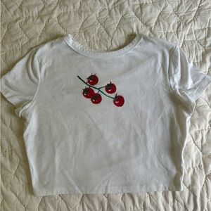 Hand painted tomato shirt